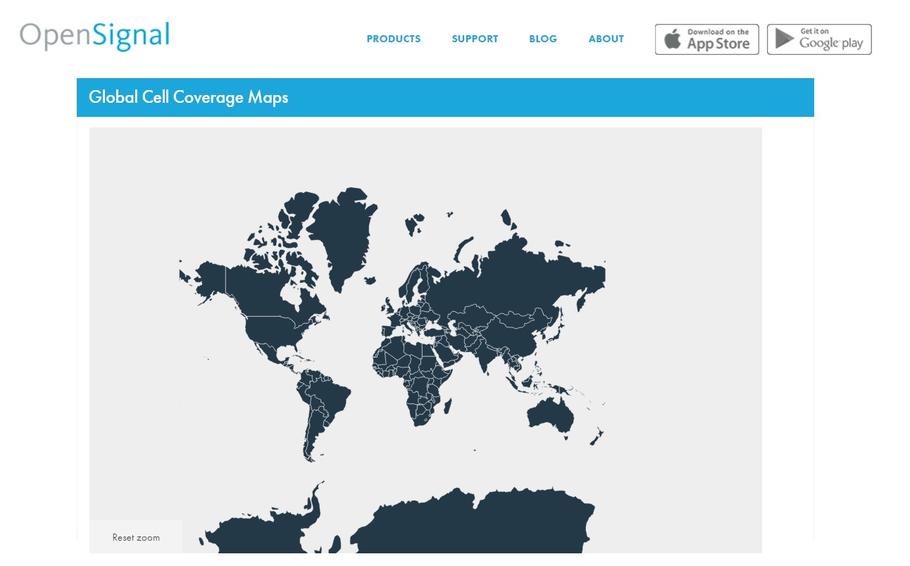 OpenSignal world map